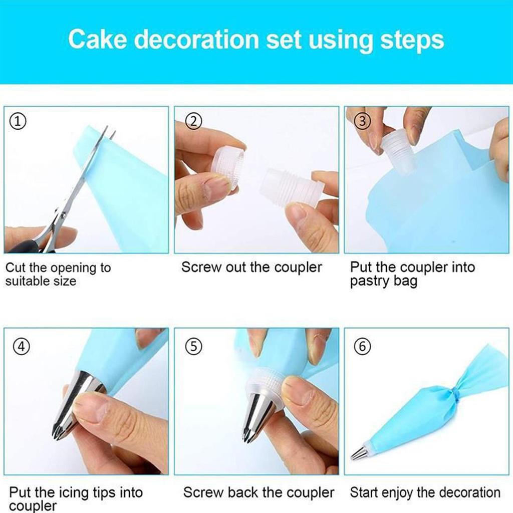34 Pieces Cake Decorating Set Piping Bag And Piping Nozzle Set For Piping Paper Cupcakes Cookies Dessert Candy Pastry Pie