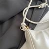 Premium silver small bag women's 2025 new spring and summer versatile baguette messenger bag fashion shoulder armpit bag