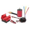 RC Waterproof Brushless 60A ESC S3650 2300KV Brushless Motor Kit with Motor Cooling Fan for 1 8 1 10 RC Car