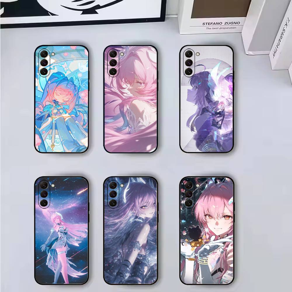Game Wuwa A-Aemeath Phone Case For Samsung Galaxy A73,A72,A71,A70,A53,A52,A51,Soft Silicone Black Cover
