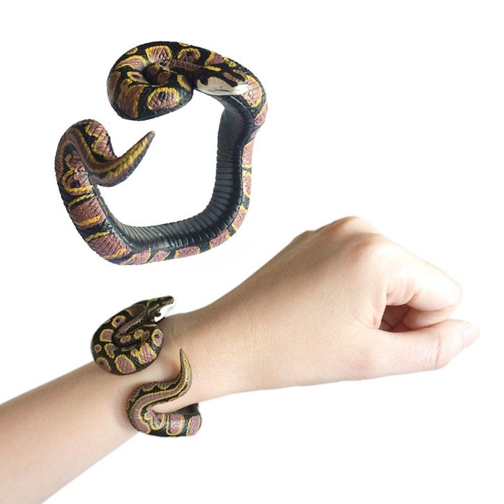 Snake Animal Model Python Snake Tricky Toys Snake Bracelet Simulation Animal Model Animal Bangles