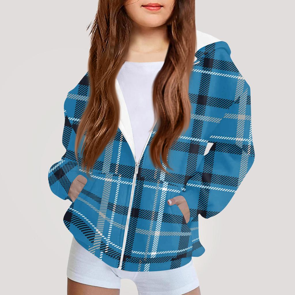 Children's Fashion Printed Long Sleeved Hooded Sweatshirt Girls' Hoodie Jacket