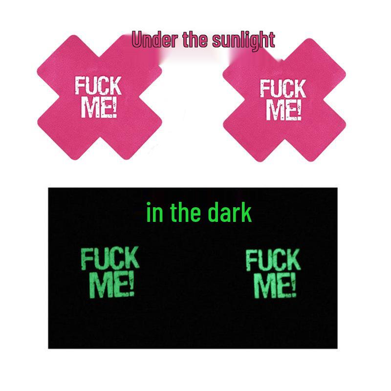 Leuchtende Erwachsenen-Kreuz-Brustwarzenabdeckungen - Unsichtbare, Anti-Piekser Einweg-Pasties