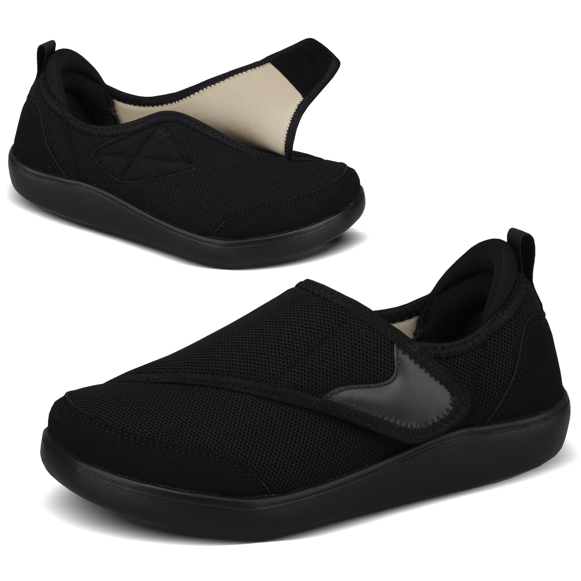 

JIAFO Men s Nursing Care Shoes, Wide 4E Width, Rehabilitation Shoes for the Elderly, Velcro Closure, Adult Sneakers, Indoor/Outdoor Shoes, Hospital Sh