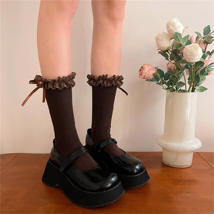 1 Pair Womens Summer Short Thin Socks Girls Sexy Cotton Lace Ruffle Style Socks