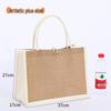 Sac fourre-tout en toile de jute: Sac de courses en jute peint à la main DIY, Lin polyvalent graffiti