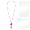 Clips Retractable Badge Reel Lanyard DIY Beaded Lanyard Badge Holder Necklace with ID Card Holders