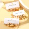 17 Pcs New Exaggerated Gold Color Pearl Earrings Sets Boho European And American Temperament Circle Earring Trendy Jewelry Gifts