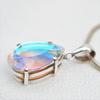 Angel Aura Quartz Pendant, Handmade Pendant, 925 Sterling Silver Pendant, Teardrop Quartz Pendant, Anniversary Pendant