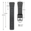 12/14/16/18/20/22mm Silicone Watch Strap Sport Diving Rubber Waterproof Watchband for Casio Watch Accessories Women Men Bracelet