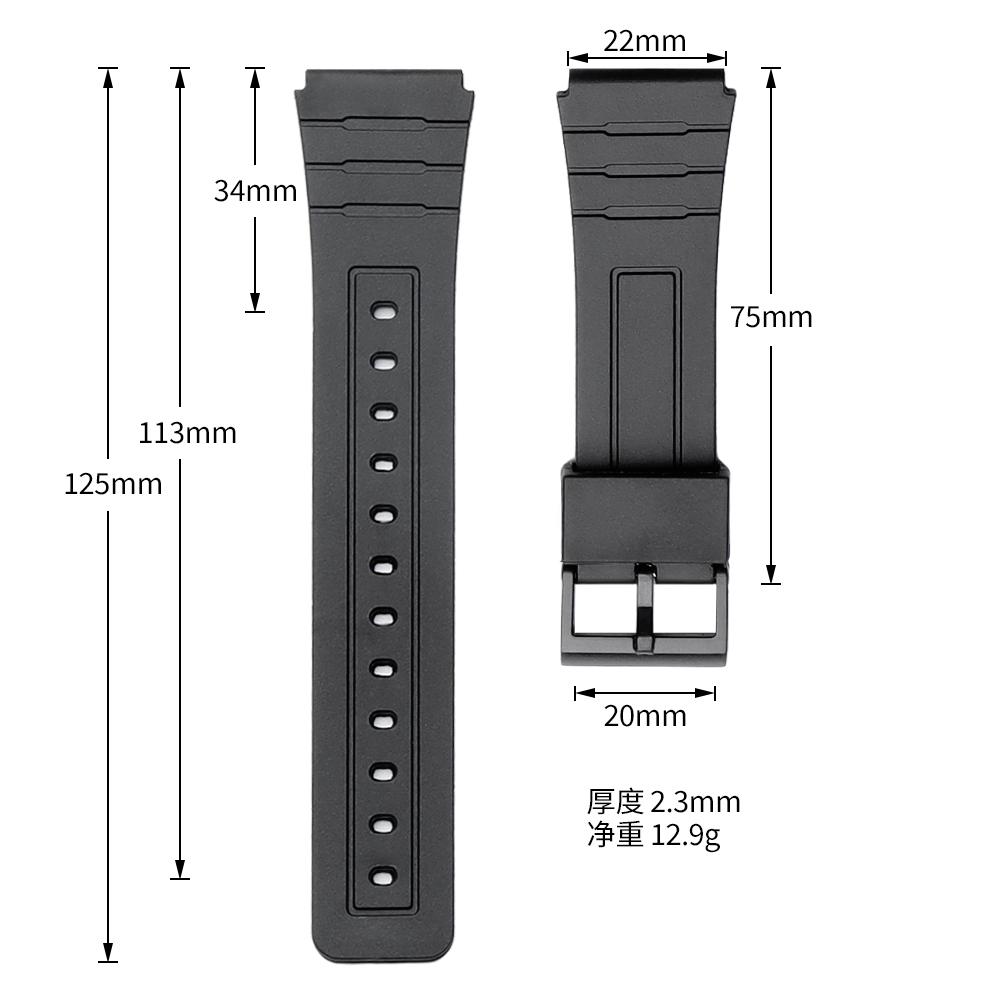 12/14/16/18/20/22mm Silicone Watch Strap Sport Diving Rubber Waterproof Watchband for Casio Watch Accessories Women Men Bracelet