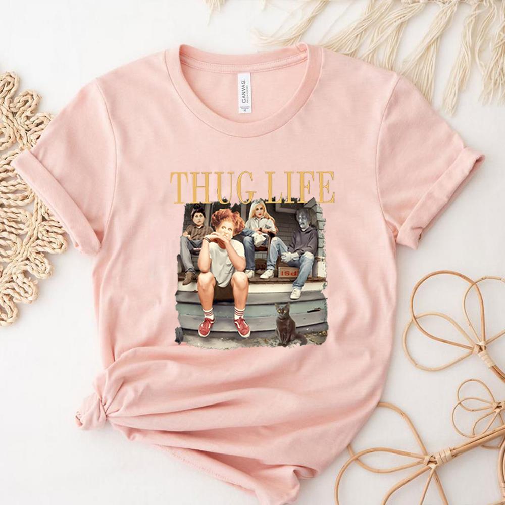 Thug Life Halloween Bad Witches T Shirt Retro Witches Movie Shirts Halloween Character Top Halloween Sanderson Sisters Gift
