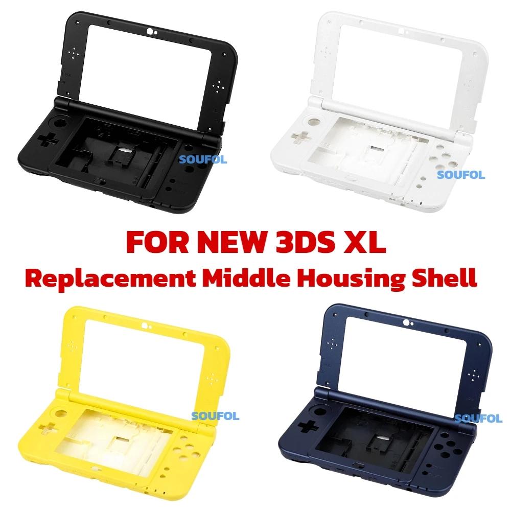 For NEW 3DS XL Replacement Case Housing Shell Kit, ABXY Full Set Buttons And Middle Frame Faceplate For NEW 3DS LL XL
