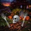Halloween Skeleton Stakes Realistic Stake, Spooky Skull Hand Yard Atmospheric Horror Lawn Accents Sign for Outdoor Garden Graveyard Decor Waterproof