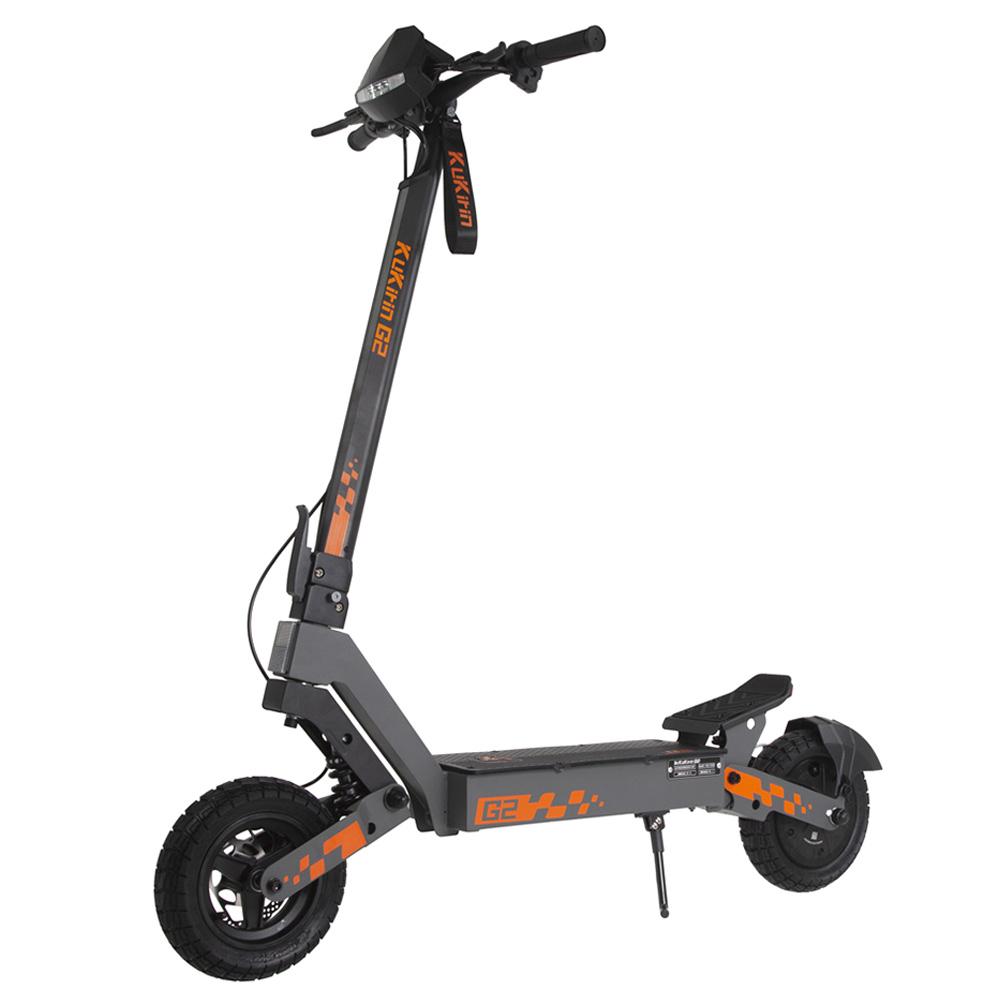 Monopattino Elettrico Pieghevole Kukirin G2 per Adulti 800W, 48V 15Ah, Velocità Massima 45km/h, Doppio Freno a Disco, Pneumatici da 10 , Ammortizzatori Anteriori e Posteriori, IP54 G2 nero