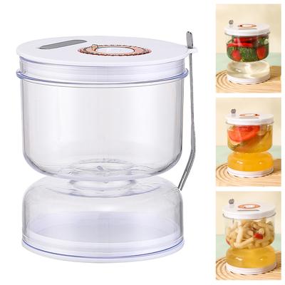 27oz Süzgeçli Turşu Kavanozu Flip Sızdırmaz Hava Geçirmez Kapak Kum Saati Turşu Suyu Ayırıcı Kavanoz