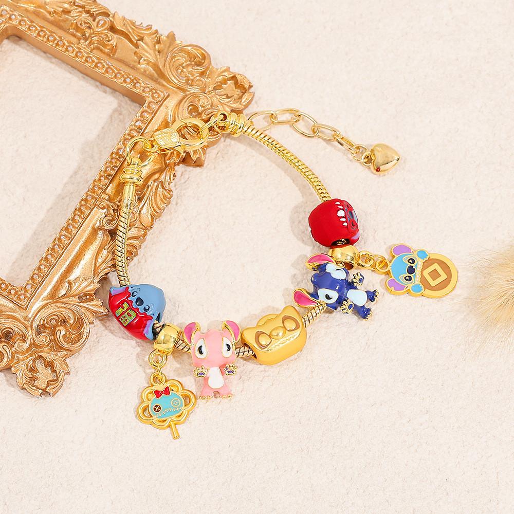 Stitch Cartoon Bead Bracelets For Kids And Adults Handmade Jewelry Gift Idea
