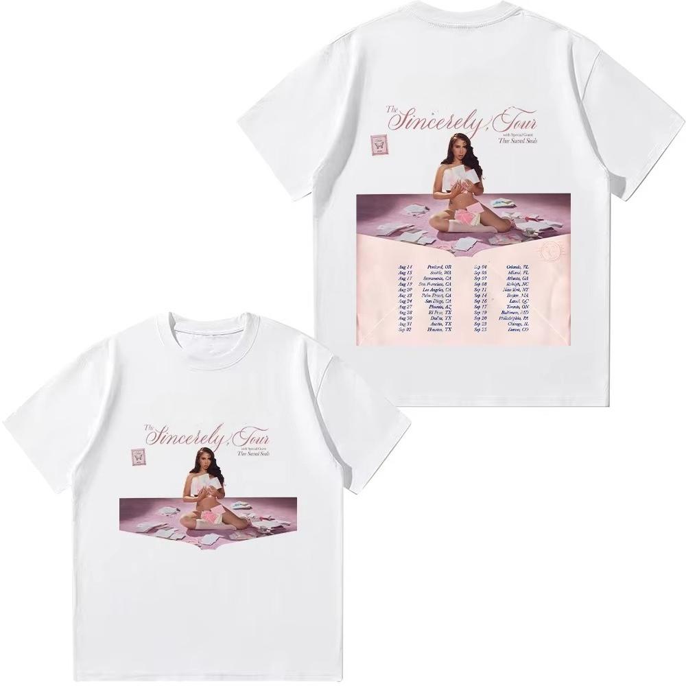 Sincerely Tour 2025 T-Shirts Mode Siniger Herren Damen Baumwolle Weiches T-Shirt Harajuku Y2K Kleidung Oberteil Herbst und Winter Unterwäsche