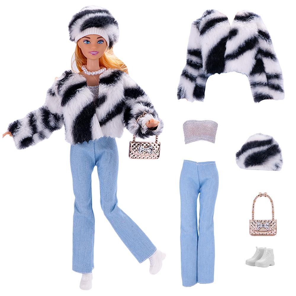 1/6 Babi Doll Clothes For 29-32 CM Dolls Accessories Knitted Cotton Sweater Dress Doll Clothing Shoes 11.5 Inch Doll Coat JJ