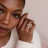 Colorful Zirconia Personalized Fashion Ring with Maillard Accents and December Birthstone