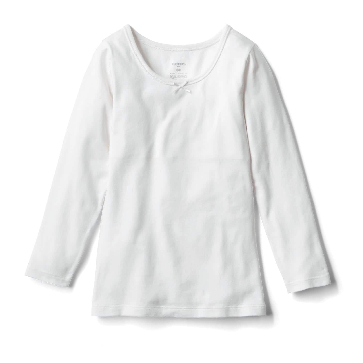 

Belle Maison Sleeve Undershirt with Cotton Warm Size 150 Girls 3/4 Double-Layered Chest, Blend, Innerwear, Hotcot, Off-White,