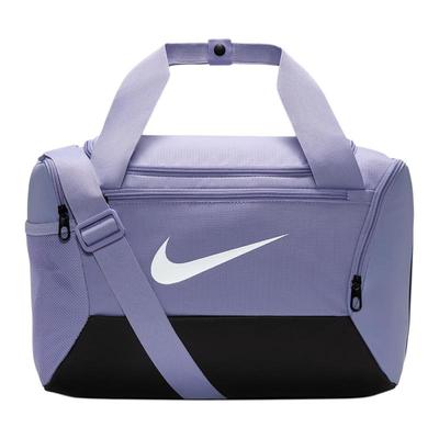Nike Borsa a Spalla in Poliestere Brasilia, Borsa a Tracolla, Borsa a Mano Extra Piccola Unisex Lilla Ghiaccio & Nero & Bianco Casual DM3977-533