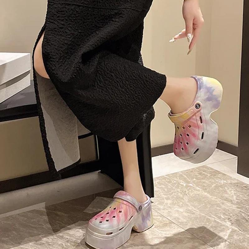 High Heels Plattform Hausschuhe Maultiere Frauen Schuhe Sommer Strand Chunky Sandalen Designer Casual Flip-Flops Pumps Femme Rutschen