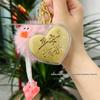 999 Pure Gold Heart & Four-Leaf Clover Keychain - Exquisite Jewelry Gift for Wealth and Good Fortune
