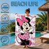 Mouse Couple Artwork Printed Microfiber Beach Towel, Soft And Absorbent, Quick-Dry, Ideal for Summer Travel, Beach Essential, Swimming Pool