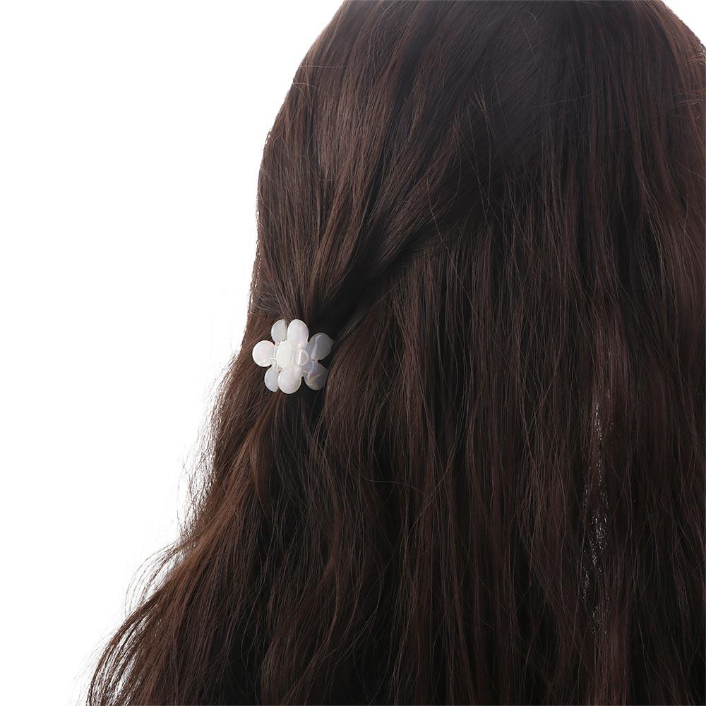 Small Korean Style Women Acetic Acid Hair Claw Hair Accessories Versatile Hairpin Flower Grab Clip