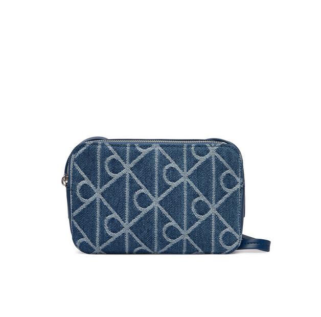 Taška Calvin Klein Emblem Aop Denim Camera Bag