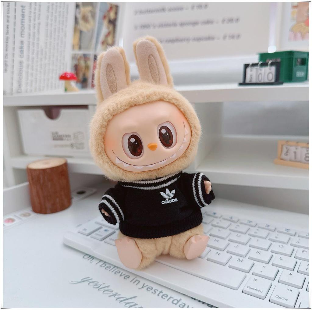 17cm Labubu Doll Vinyl Keychain: First & Second Gen Blind Box Clothes Collection