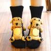 1 Pair Knitted Animal Socks Autumn Winter Thick Warm Knitting 3D Animal Doll Mid-calf Socks Women Stretch Home Floor Carpet Sleeping Socks