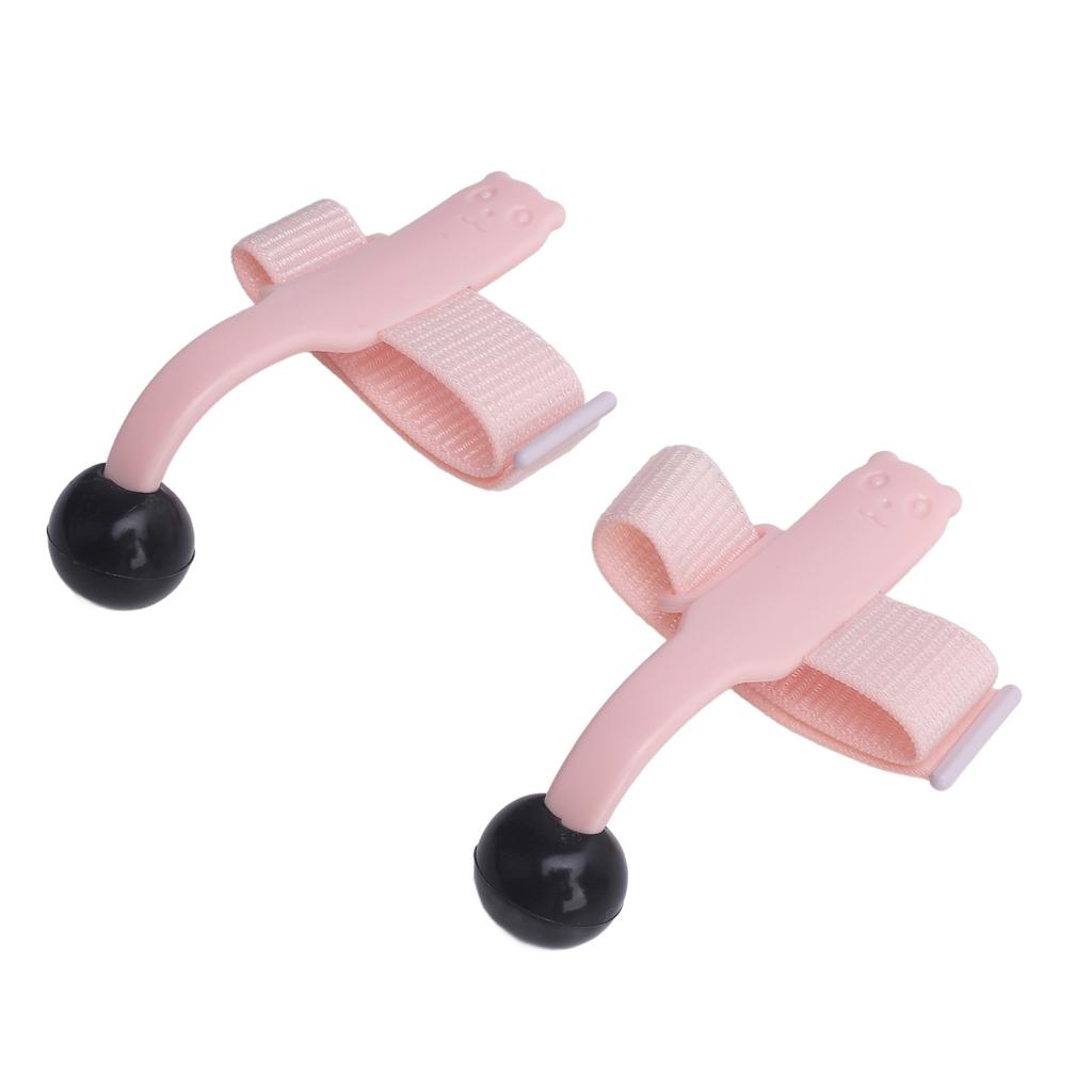 1 Pair Piano Finger Trainer Strong Support Food Grade Rubber Finger Positioning Aid for Practice Rosy