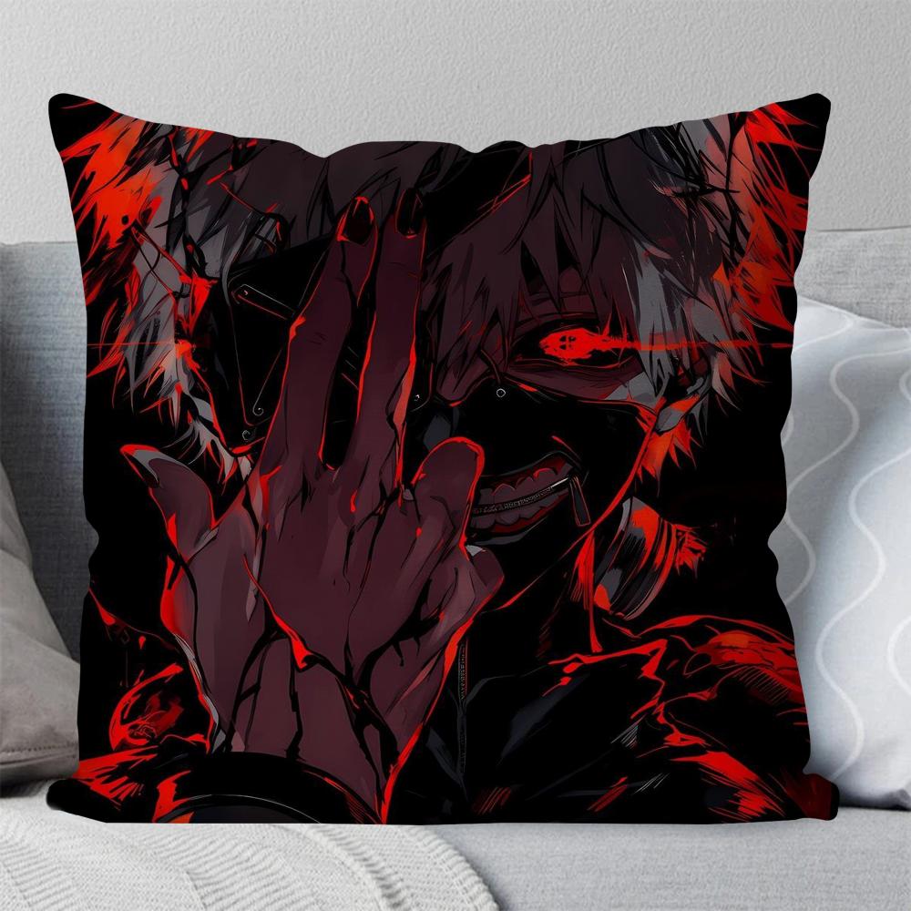 Bilibili Tokyo Ghoul Anime Pillow Case Square Pillow Bedroom Sofa Leisure Comfort Cushion Car Living Room Home Decoration 40X40