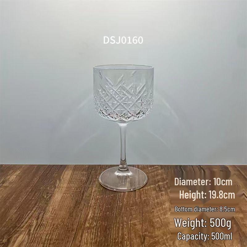 European Classical High-Stemmed Martini Glass - Artistic Cocktail & Wine Glass for Bars