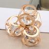 10pc Alloy Pendants KC Golden Rhinestone Inlaid Hollow Star Heart Love Charms for Earrings Necklaces DIY Jewelry Making Supplies