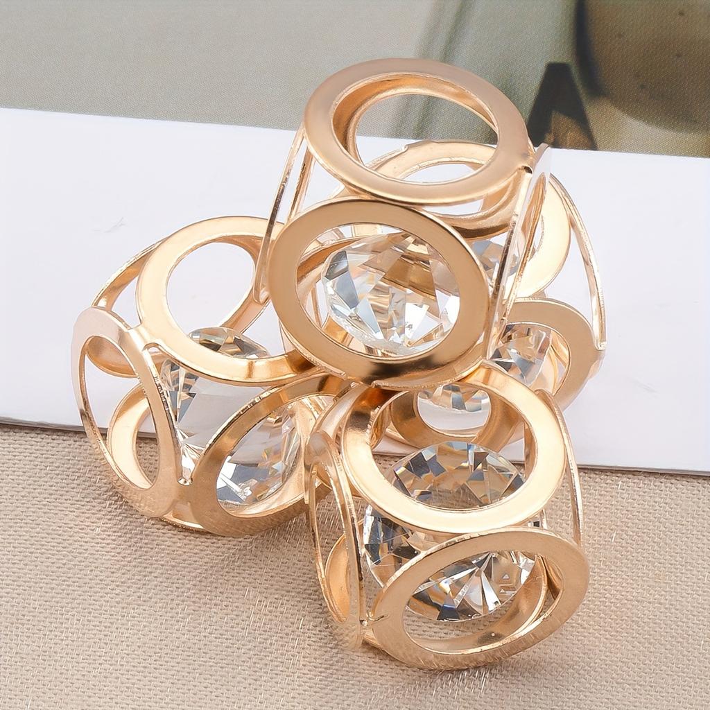 10pc Alloy Pendants KC Golden Rhinestone Inlaid Hollow Star Heart Love Charms for Earrings Necklaces DIY Jewelry Making Supplies