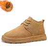 Men's Snow Boots Winter Thermal High Top Fur Lined Casual Shoes Slip Resistant Shoes Outdoor Thick Sole Warm Ankle Boots for Men