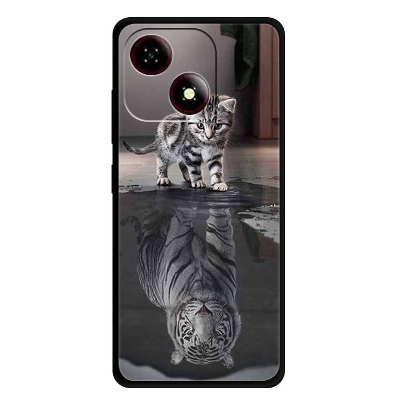 Case For ZTE Blade A35e Global Soft Silicone Phone Cases for ZTE Blade A35 E Dustproof Back Cover Moon Wolf Coque for ZTE A35E