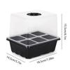 6/12Cells Seeds Starter Tray Seeds Germination Adjustable Humidity Vent Plant Nursery Box Bonsai Seedlings Growing For Gardening