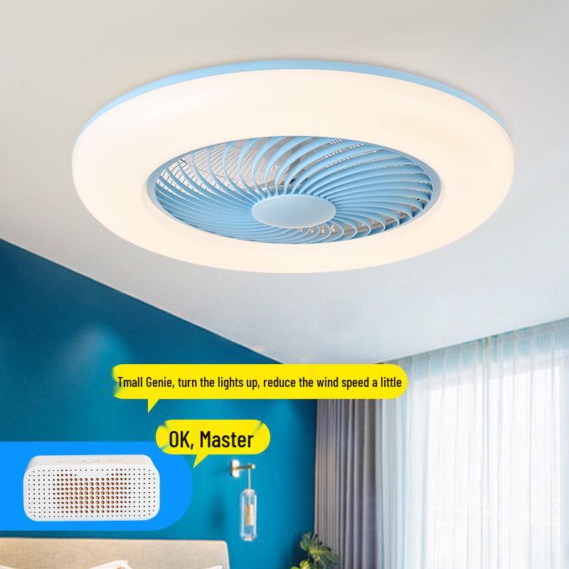 Ultra-thin Silent Ceiling Fan Light: Modern Invisible Chandelier for Bedroom, Living, and Dining Rooms