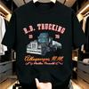 R D Trucking V 2 Estetický Styl Tričko Hippie Styl Letní Pánské Oblečení Bílé Krátký Rukáv 180G