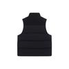 Li Ning Badfive Solid Color Logo Embroidered Stand Collar Zipper Sleeveless Vest Men Vests Black AMRS025-3