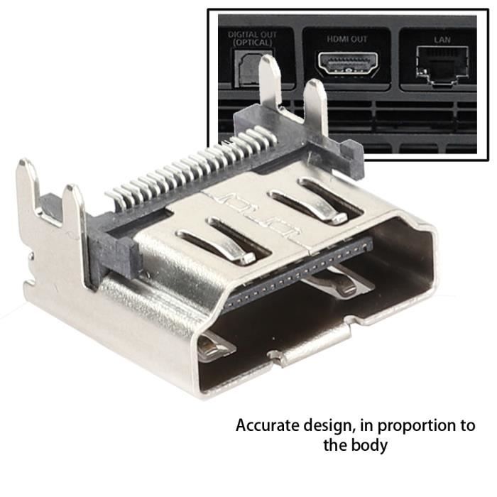 HURRISE Pour Le Port HDMI PS4 Pièce De Rechange De Connecteur D'interface De Prise De Port HDMI Pour PS4 PRO-2000