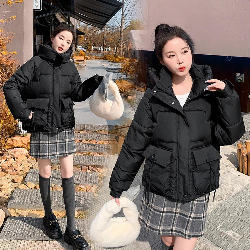 Hooded Casual Down Cotton Jacket Women's 2025 Winter New Korean Version Loose Slimming Cotton Jacket Student Thickened Jacket