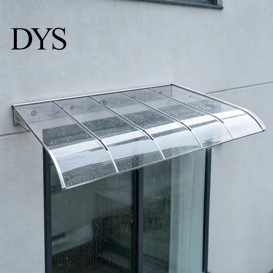 Wetterbeständige Terrassenüberdachung Außenfenster-Markise, Unsichtbare Regenschutzabdeckung, Vordach für Haustür Außen, Schutz für Haus Klare PET-Markisen