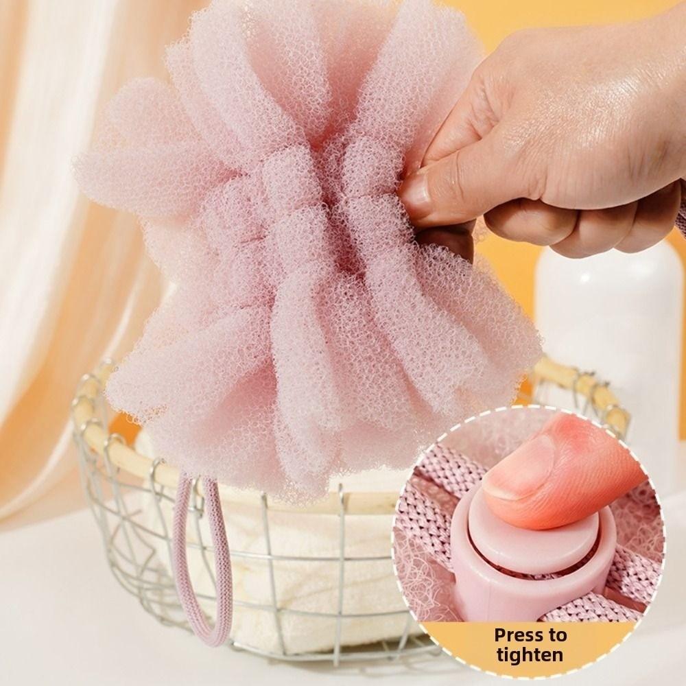 Reusable Back Exfoliating Scrubber 2in1 Bubble Bath Balls Scrubbing Back Strap  Household Use
