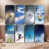 Coole S-Skiing Handyhülle Für Samsung S26,S25,24,23,22,30,21,10,9,Ultra,Plus,Lite,FE Weiche Schwarze Hülle