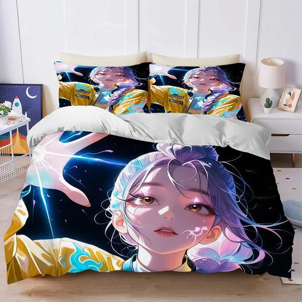 K-Pop Demon Hunters Bedding Sets Eu Single Comforter Quilt Bed Cover Duvet Cover Pillow Case 2-3 Pieces Sets Kids Adult Size